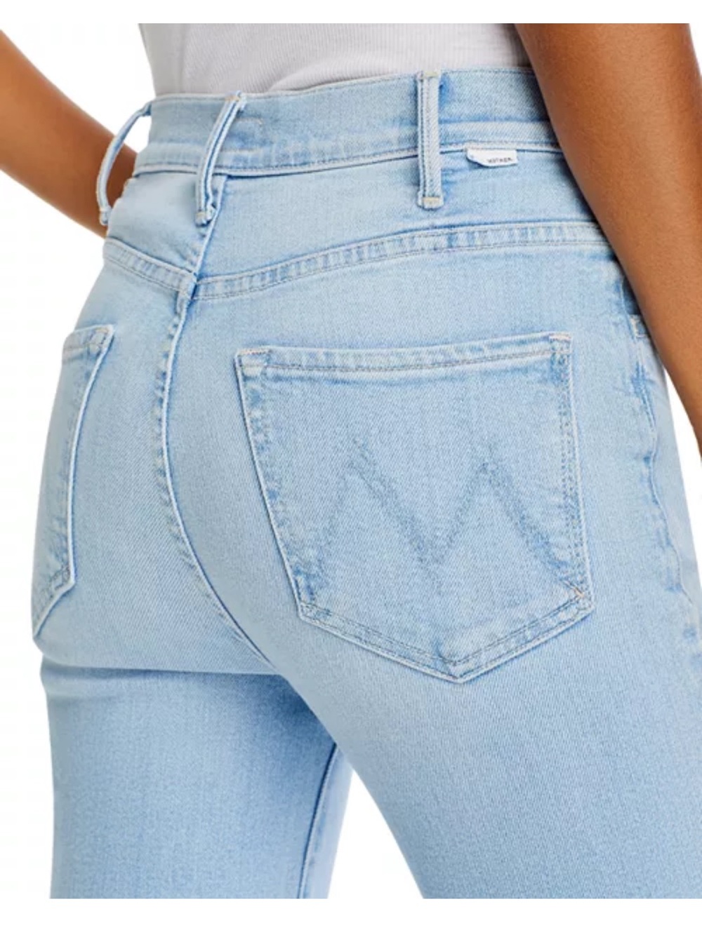 MOTHER The Hustler Fray High Rise Ankle Jeans in Ball in Your Court